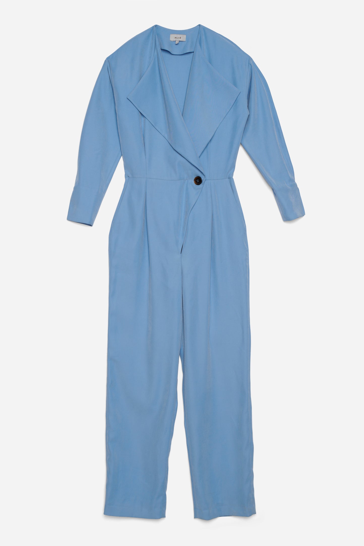Blue Long Cupro Jumpsuit